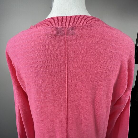 Vineyard Vines Pink Scoop Neck Pull Over Sweater XS Thin Weight Cotton - Picture 10 of 10